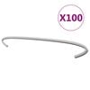 vidaXL خطافات جابيون 100 قطعة فولاذ مجلفن 30 سم