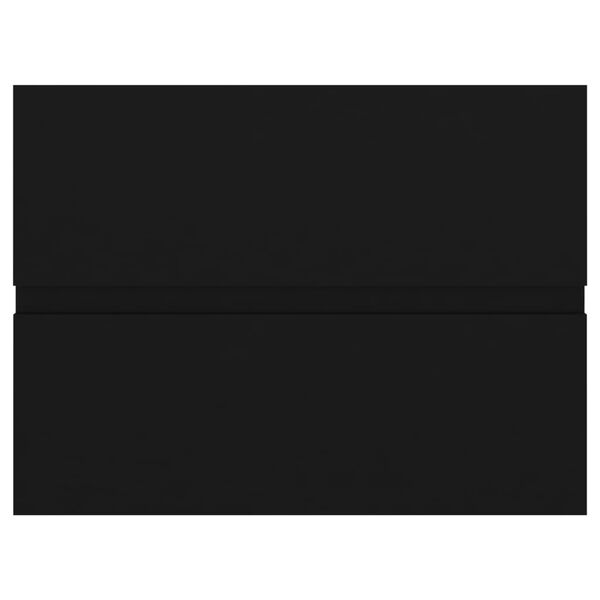 vidaXL خزانة مغسلة أسود 60&times;38.5&times;45 سم خشب صناعي