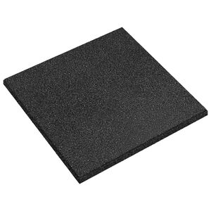 vidaXL بلاط حماية من السقوط 12 قطعة أسود 50 x 50 cm مطاط