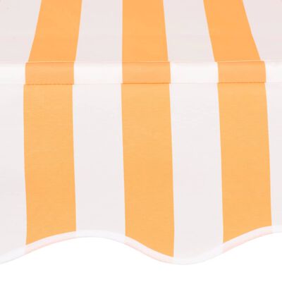 vidaXL مظلة يدوية قابلة للطي 100 سم مخططة برتقالي وأبيض