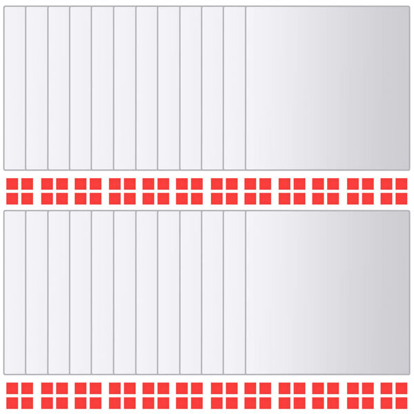vidaXL عدد 24 ق بلاط مرايا مربعة زجاج