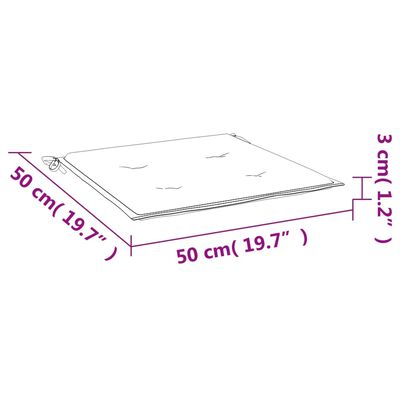 vidaXL وسائد كرسي حديقة 4 قطع لون أخضر 50×50×3 سم قماش أوكسفورد