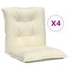 vidaXL وسائد كرسي حديقة 4 ق كريمي 100×50×7 سم