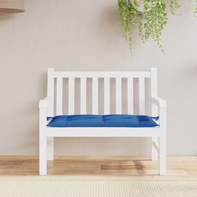 vidaXL وسادة مقعد حديقة أزرق 100×50×7 سم قماش