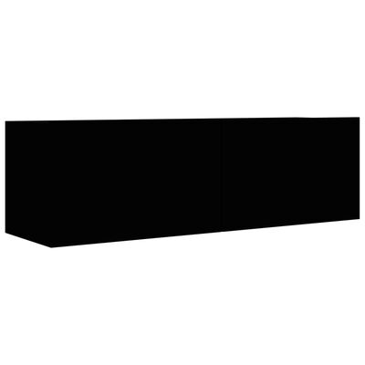 vidaXL خزانة تلفزيون أسود 100×30×30 خشب مضغوط