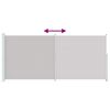 vidaXL مظلة فناء جانبية قابلة للسحب 220&times;500 سم رمادي