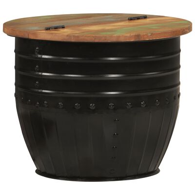 vidaXL طاولة قهوة أسود 50×39.5 سم خشب مستصلح صلب