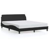 vidaXL إطار سرير "Dover" أسود 160&times;200 سم من الجلد الصناعي