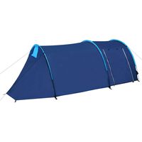 vidaXL خيمة تخييم 4 أشخاص كحلي/ أزرق فاتح