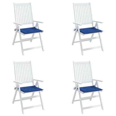 vidaXL وسائد كرسي حديقة 4 ق أزرق ملكي 50×50×3 سم قماش