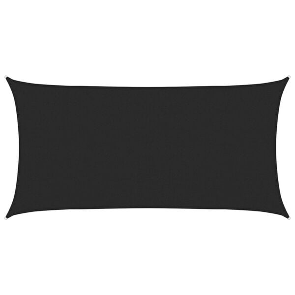 vidaXL مظلة شراعية 160 جم/م&sup2; أسود 2.5&times;4.5 م HDPE