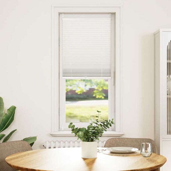 vidaXL 240587 ستارة بليسيه 40×150 سم ستارة معتمة بطيات أبيض