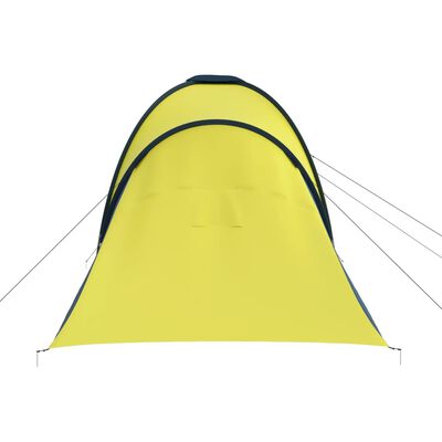 vidaXL خيمة تخييم تتسع 6 أشخاص أزرق وأصفر