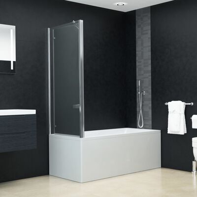 vidaXL غرفة استحمام ثنائية الطي زجاج أمان 120×68×130 سم