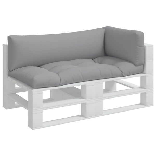 vidaXL وسائد أريكة طبلية 3 ق رمادي