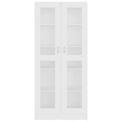 vidaXL حزانة عرض أبيض 82.5×30.5×185.5 سم خشب حبيبي