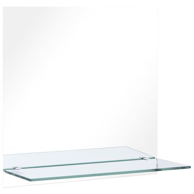 vidaXL مرآة حائط مع رف 60×60 سم زجاج مقسّى