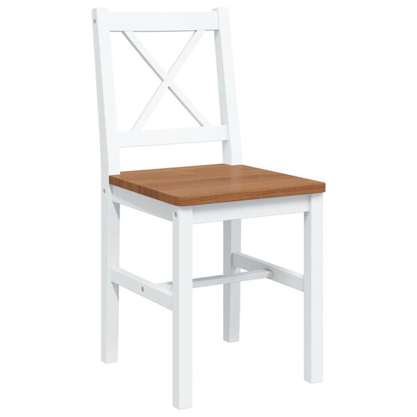 vidaXL طقم سفرة طعام 5 قطع بني وأبيض