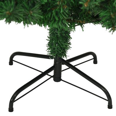vidaXL شجرة كريسماس صناعية ذات أغصان كثيفة أخضر 240 سم PVC