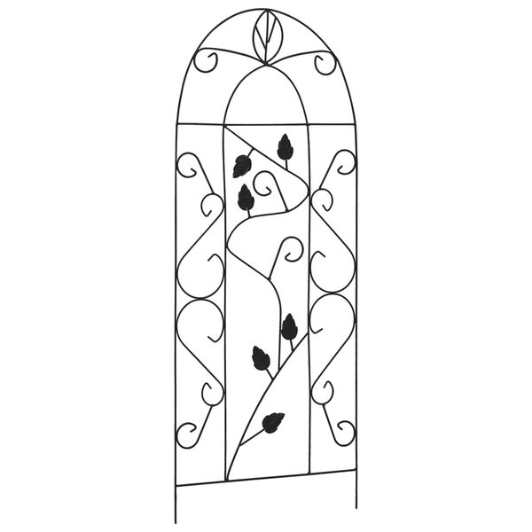 vidaXL حامل تسلق نباتات 3 ق أسود 40&times;100 سم حديد