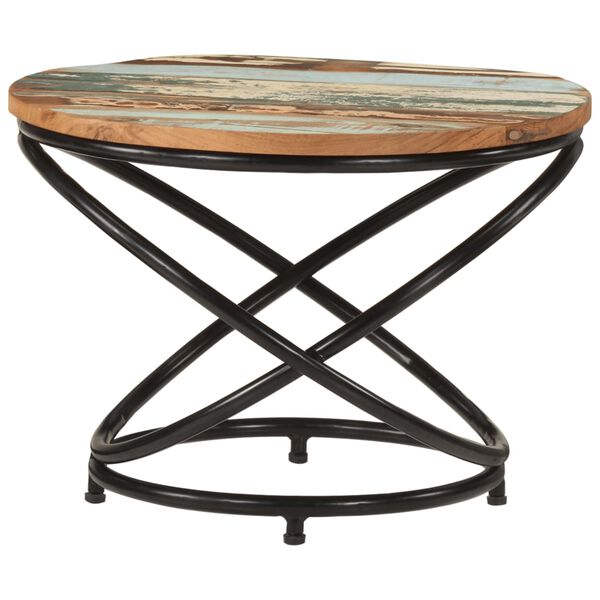 vidaXL طاولة قهوة قطر 55x40 سم خشب صلب مستصلح