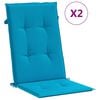 vidaXL وسائد كرسي حديقة 2 ق أزرق 120&times;50&times;3 سم