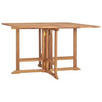 vidaXL طاولة سفرة حديقة قابلة للطي 75x110x110 سم خشب ساج صلب