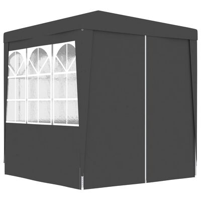 vidaXL خيمة حفلات احترافية بجدران جانبية 2×2 م أنثراسيت 90 جم/م²