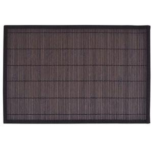 vidaXL عدد 6 ق مفارش طعام خيزران 30&times;45 بني داكن