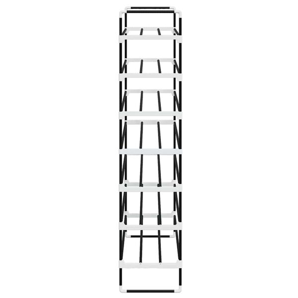 vidaXL حامل أحذية مع 7 أرفف معدن وبلاستيك أسود