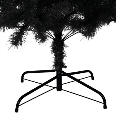 vidaXL شجرة كريسماس صناعية مع حامل أسود 210 سم PVC