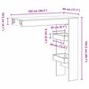 vidaXL طاولة بار حائط البلوط الأسود 102 x 45 x 103.5 سم خشب صناعي