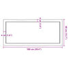 vidaXL سطح طاولة لون بني فاتح 100*40*(2-4) سم خشب صلب معالج وحواف خام