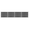 3070461 vidaXL Fence Panel Set WPC 699x146 cm Black (148984+3x148985) - Untranslated