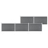 3053250 vidaXL Garden Fence WPC 872x106 cm Grey (49073+4x49075) - Untranslated