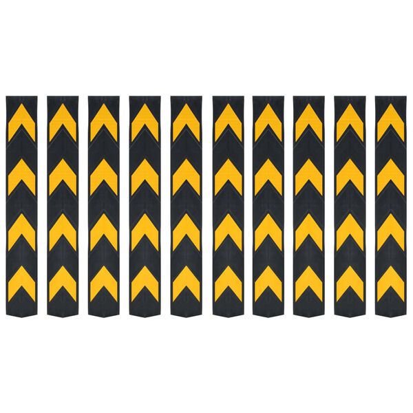 vidaXL واقيات زوايا عاكسة 10 ق مطاط 80 سم