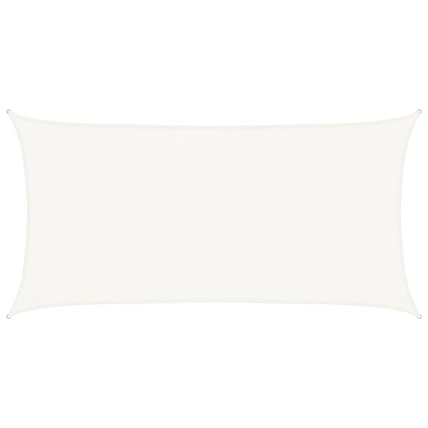 vidaXL مظلة شراعية 160 جم/م² أبيض 2.5×5 م HDPE