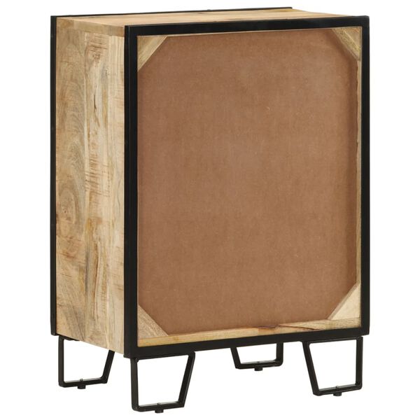 vidaXL خزانة جانبية بدرجين 53×31×72 سم خشب مانجو صلب وحديد