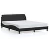 vidaXL إطار سرير "Dover" أسود 160&times;200 سم من الجلد الصناعي