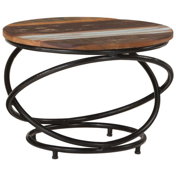 vidaXL طاولة قهوة قطر 55x40 سم خشب صلب مستصلح