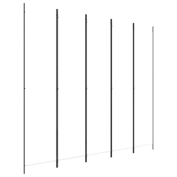 vidaXL مقسم غرفة 5-ألواح أبيض 250×220 سم قماش