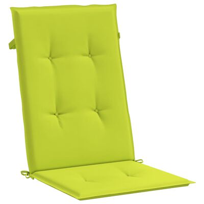 vidaXL وسائد كرسي حديقة 2 ق أخضر ساطع 120×50×3 سم
