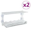318304 vidaXL Window Bird Feeders 2 pcs Acrylic 30x12x15 cm - Untranslated