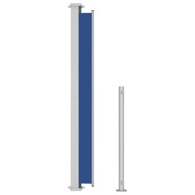 vidaXL مظلة فناء جانبية قابلة للسحب 200×300 سم لون أزرق