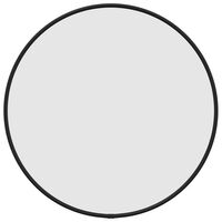 vidaXL مرآة حائط لون أسود قطر 40 سم دائرية