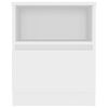vidaXL خزانة سرير أبيض 40×40×50 سم خشب صناعي