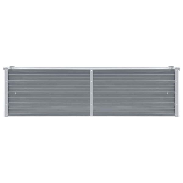 vidaXL حوض حديقة مرتفع فولاذ مجلفن 160×40×45 سم رمادي