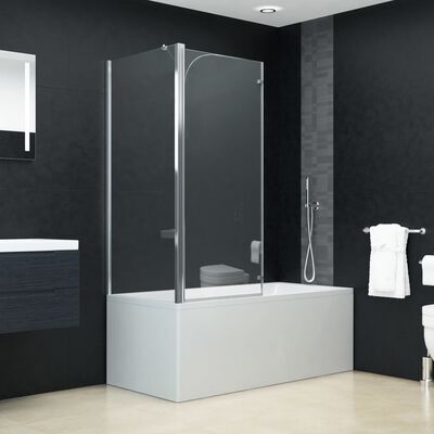 vidaXL غرفة استحمام ثنائية الطي زجاج أمان 120×68×130 سم