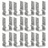 vidaXL Fence Anchors 12 pcs Silver 8x6x15 cm Galvanised Steel - Untranslated
