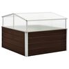 vidaXL دفيئة بني 100&times;100&times;85 سم فولاذ مجلفن